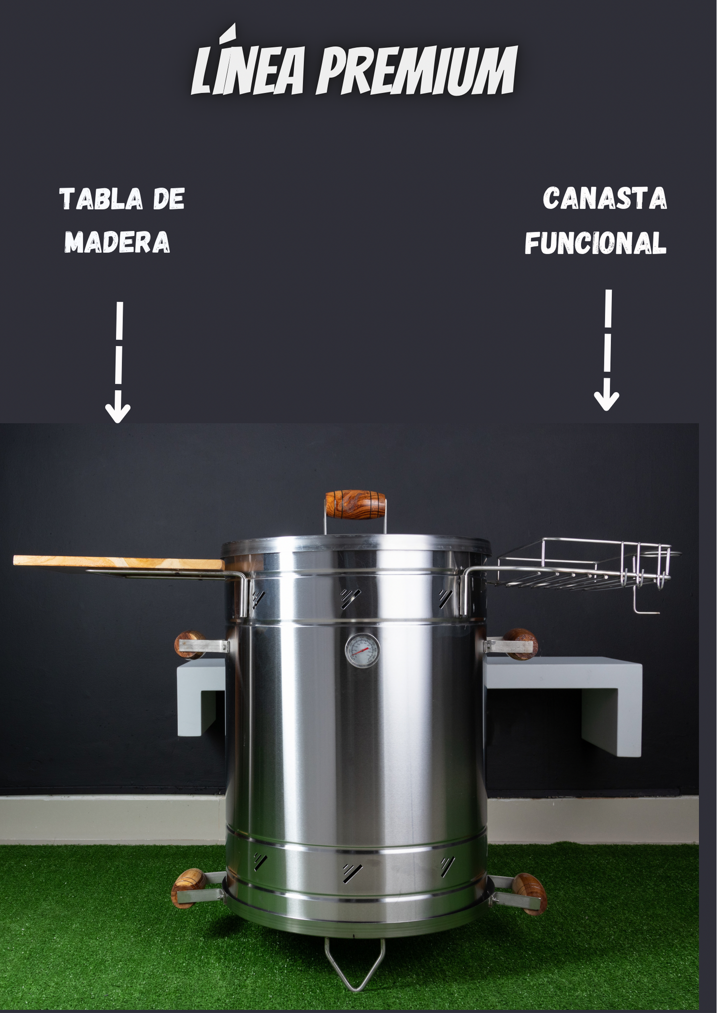 ASADOR TIPO BARRIL PREMIUM MEDIANO