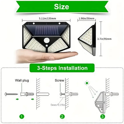 Lampara solar 100 LEDs