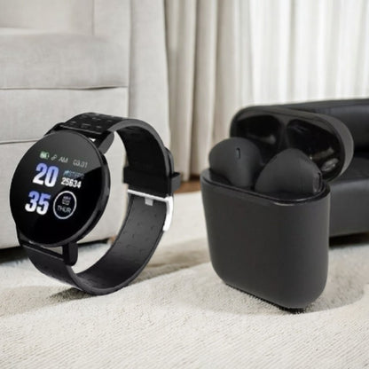 Reloj Smart Watch Inteligente 119 + audifonos I12